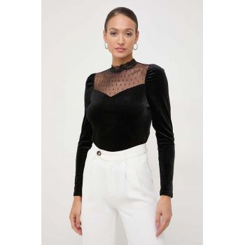 Morgan bluza femei, culoarea negru, neted