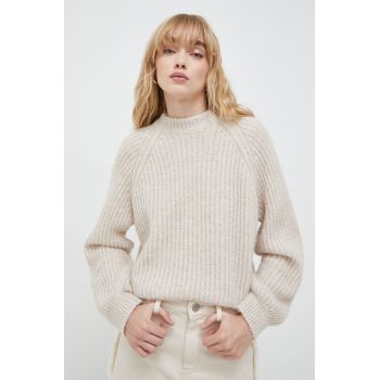 Samsoe Samsoe pulover din amestec de lana femei, culoarea bej, călduros de firma original