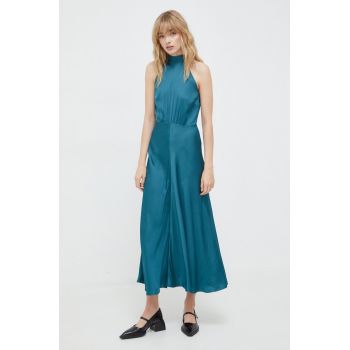 Samsoe Samsoe rochie culoarea verde, maxi, evazati