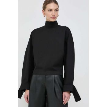 Victoria Beckham bluză femei, culoarea negru, uni 1124WTP005241A