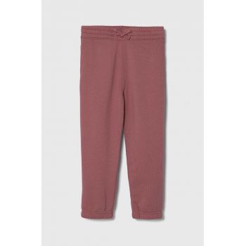 Abercrombie & Fitch pantaloni de trening pentru copii culoarea roz, neted