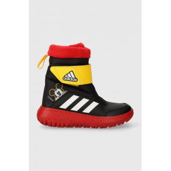 adidas cizme de iarna pentru copii IG7189 Winterplay Mickey C CBLACK/FTWWHT culoarea negru
