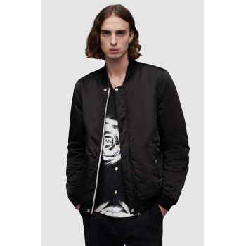 AllSaints geaca bomber cu doua fete Eris barbati, culoarea negru, de tranzitie ieftina