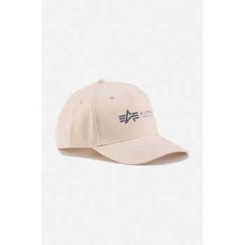 Alpha Industries șapcă culoarea bej, cu imprimeu 126912.578-cream ieftina