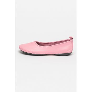 Balerini din piele cu aspect texturat Right Nina