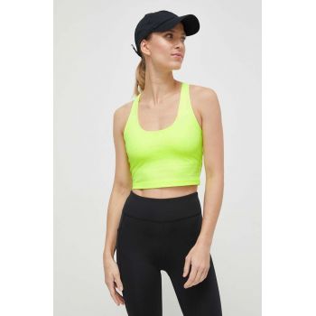 Dkny sutien sport culoarea galben, neted