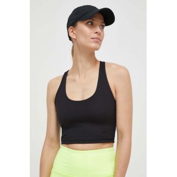 Dkny sutien sport culoarea negru, neted