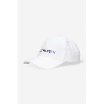 Helly Hansen șapcă de baseball din catifea Graphic Cap culoarea alb, cu imprimeu 48146-11