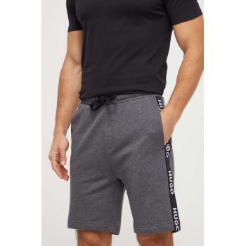 HUGO pantaloni scurți din bumbac lounge culoarea gri 50496996