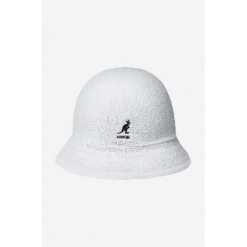 Kangol pălărie cu două fețe culoarea alb K3555.WHITE/BLACK-WHITE/BLCK de firma originala