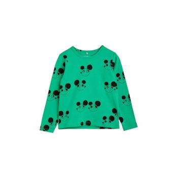 Mini Rodini longsleeve copii culoarea verde, modelator