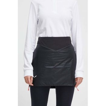 Salewa fustă sport Sella TirolWool culoarea negru, mini, drept