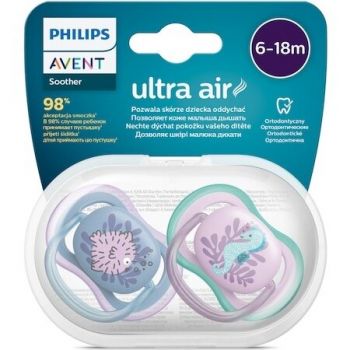 Set 2 Suzete Ultra Air 6-18luni Ortodontice Fara BPA Silicon Multicolor ieftina