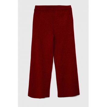 United Colors of Benetton pantaloni copii culoarea rosu, neted ieftini