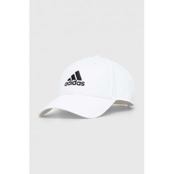 adidas șapcă de baseball din bumbac culoarea alb, cu imprimeu IB3243 ieftina