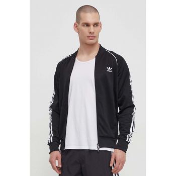 adidas Originals bluză bărbați, culoarea negru, cu imprimeu