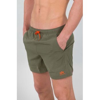 Alpha Industries pantaloni scurți de baie bărbați, culoarea verde, uni 196930.142-green ieftin
