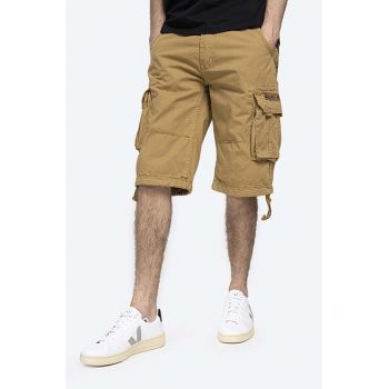 Alpha Industries pantaloni scurți din bumbac Jet Short culoarea maro 191200.13-brown