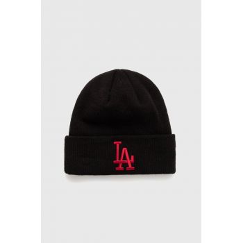 New Era caciula culoarea negru, LOS ANGELES DODGERS de firma originala