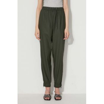 Rains pantaloni de trening culoarea verde 18560.-SAND de firma originali