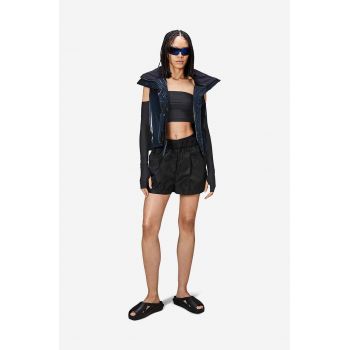 Rains pantaloni scurți 18950 Shorts W Wide culoarea negru, uni 18950-BLACK.