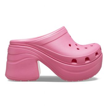 Saboți Crocs Classic Siren Clog Roz - Hyper Pink