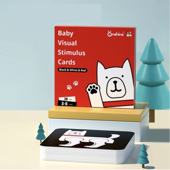 Set 20 carduri flash STEM alb-negru-rosu, de stimulare vizuala pentru bebelusi 3-6 luni ieftina