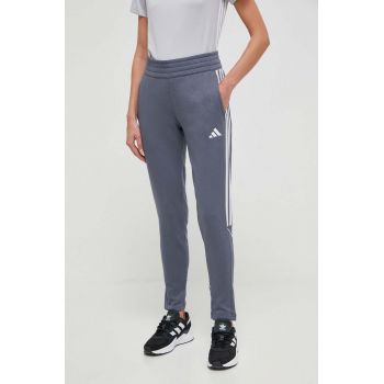 adidas Performance pantaloni de antrenament Tiro 23 culoarea gri, cu imprimeu HZ3018 de firma original