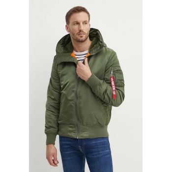 Alpha Industries geacă MA-1 Hooded bărbați, culoarea verde, de iarnă 158104.01