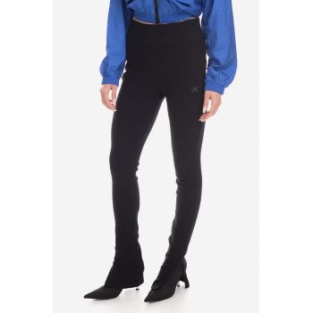 Alpha Industries leggins din bumbac X-Fit Rib Pant culoarea negru, neted 136051.03-black