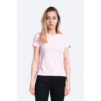 Alpha Industries tricou din bumbac Basic T Logo Wmn culoarea roz 196054.491-pink