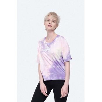 Alpha Industries tricou din bumbac Basic Tee Batik COS Wmn culoarea roz 116083.536-pink