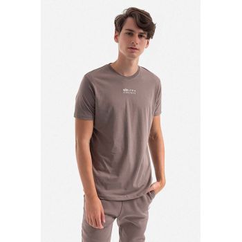 Alpha Industries tricou din bumbac culoarea gri, cu imprimeu 118529.628-grey