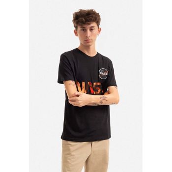 Alpha Industries tricou din bumbac culoarea negru, cu imprimeu 178501.209-black