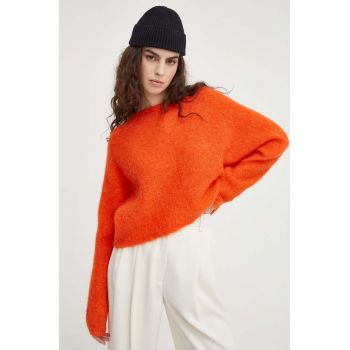 American Vintage pulover de lana femei, culoarea portocaliu de firma original