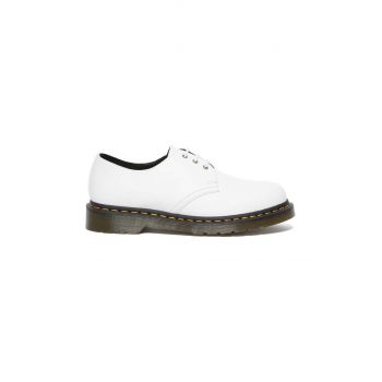 Dr. Martens pantofi DM27214113 Vegan 1461 femei, culoarea alb, cu toc plat