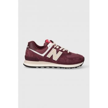 New Balance sneakers 574 culoarea bordo