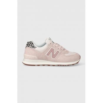 New Balance sneakers 574 culoarea roz