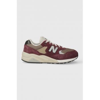 New Balance sneakers 580 culoarea bordo de firma originali