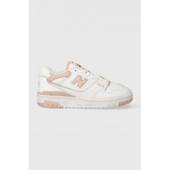 New Balance sneakers din piele 550 culoarea alb, BBW550BP