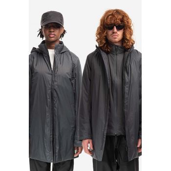 Rains geacă Padded Nylon Coat culoarea gri, de tranziție 15480.SLATE-SLATE de firma originala