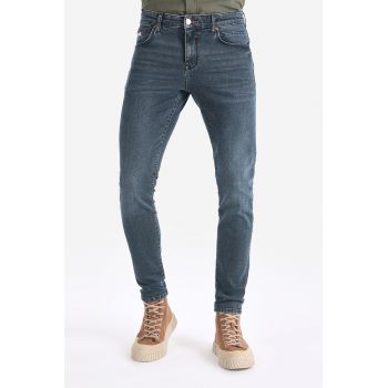 Blugi skinny cu talie medie