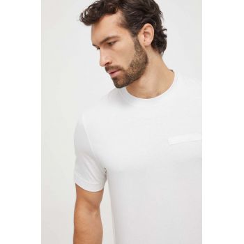 BOSS Orange tricou din bumbac bărbați, culoarea bej, uni 50505238 de firma original