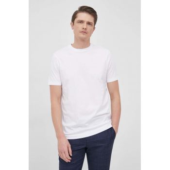 BOSS tricou din bumbac bărbați, culoarea alb, uni 50468347