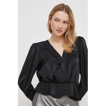 Dkny bluza femei, culoarea negru, neted