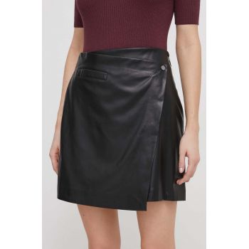 Dkny fusta culoarea negru, mini, drept