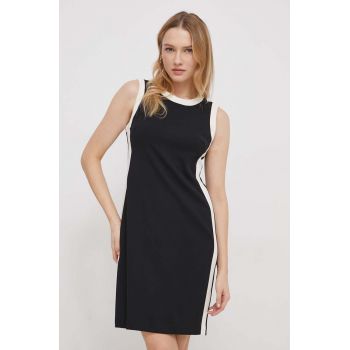 Dkny rochie culoarea negru, mini, drept