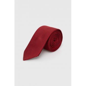 HUGO cravata de matase culoarea rosu