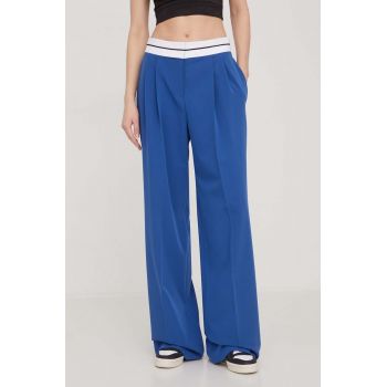 HUGO pantaloni femei, drept, high waist