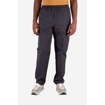 New Balance pantaloni bărbați, culoarea gri, drept ieftini